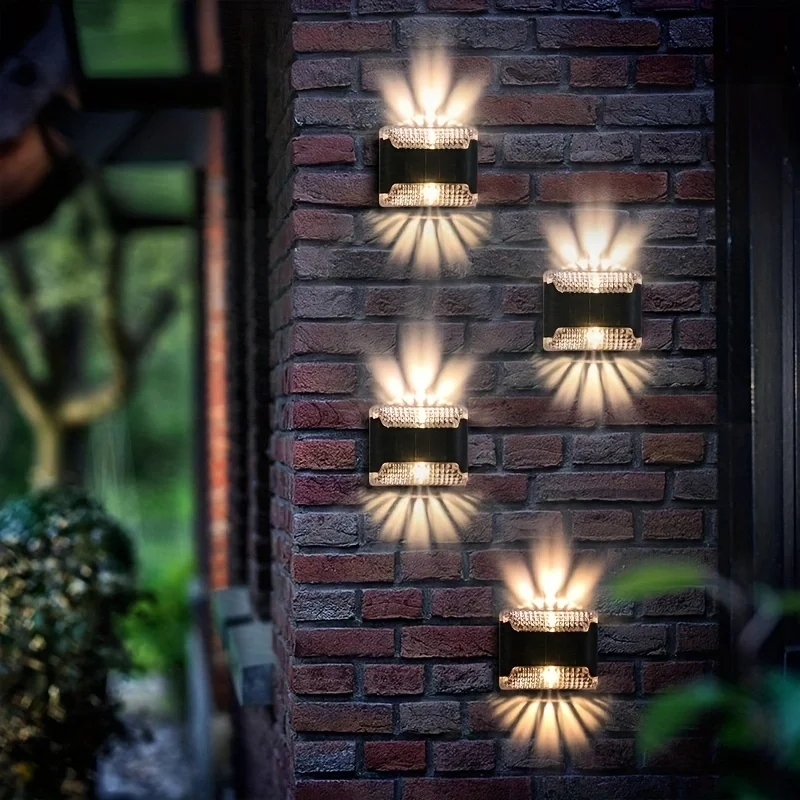 Smart Garden Light Controller - 4pc Solar Wall Light: Outdoor LED