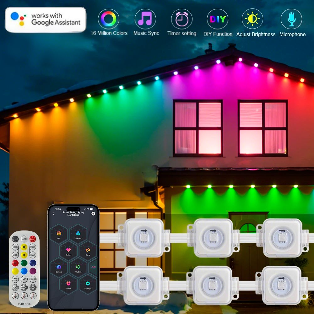 Smart Garden Light Controller - Remote Control Waterproof RGB Lights Smart