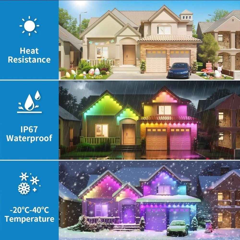 Smart Garden Light Controller - Decorative Lights Waterproof RGB Lights App