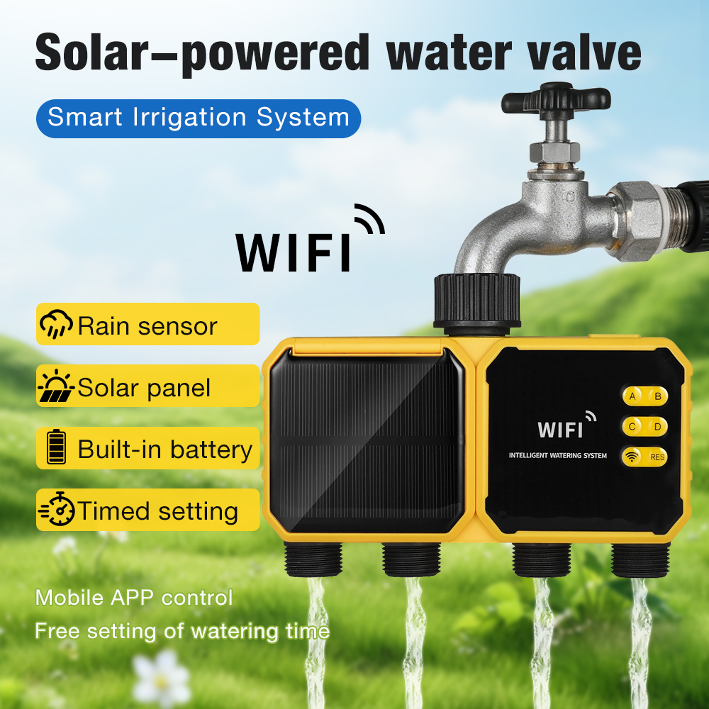 WiFi Solar Water Timer 1/2/4 O - Smart Garden Tap review and price
