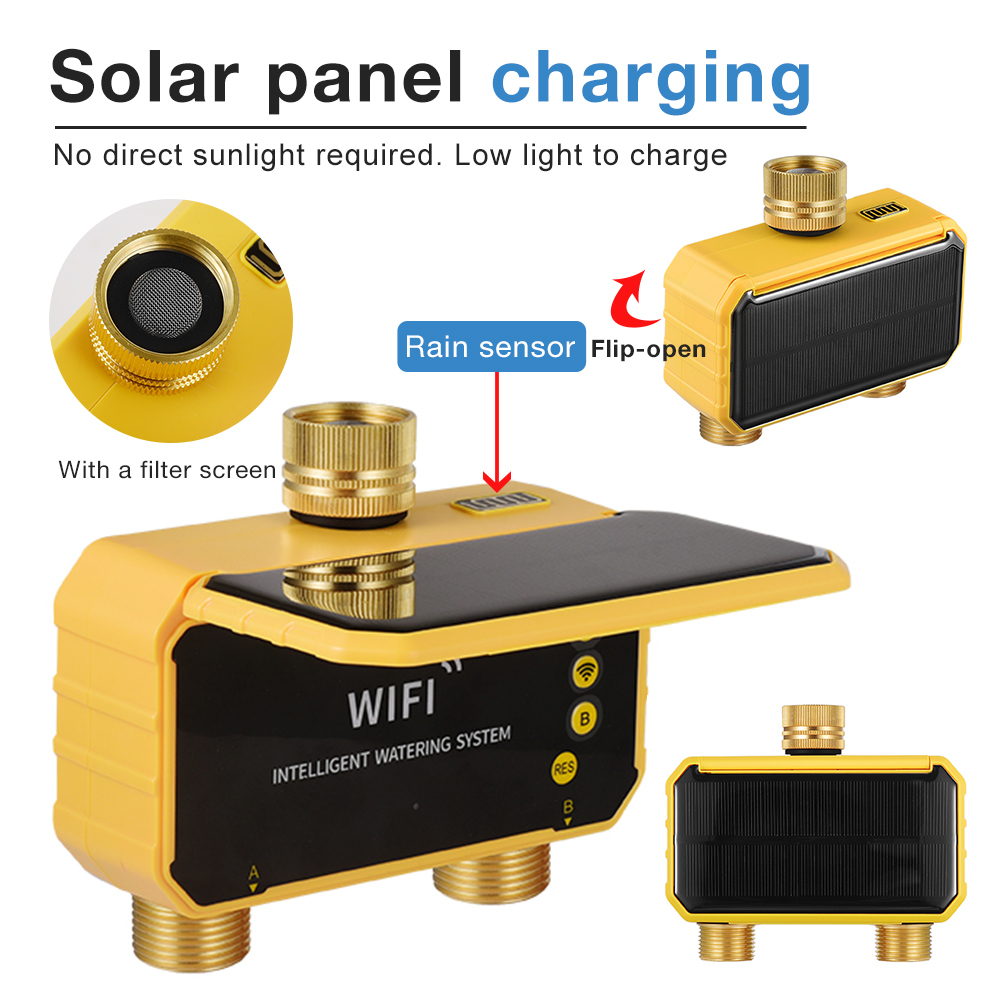 WiFi Solar Water Timer 1/2/4 O - Smart Garden Tap review and price
