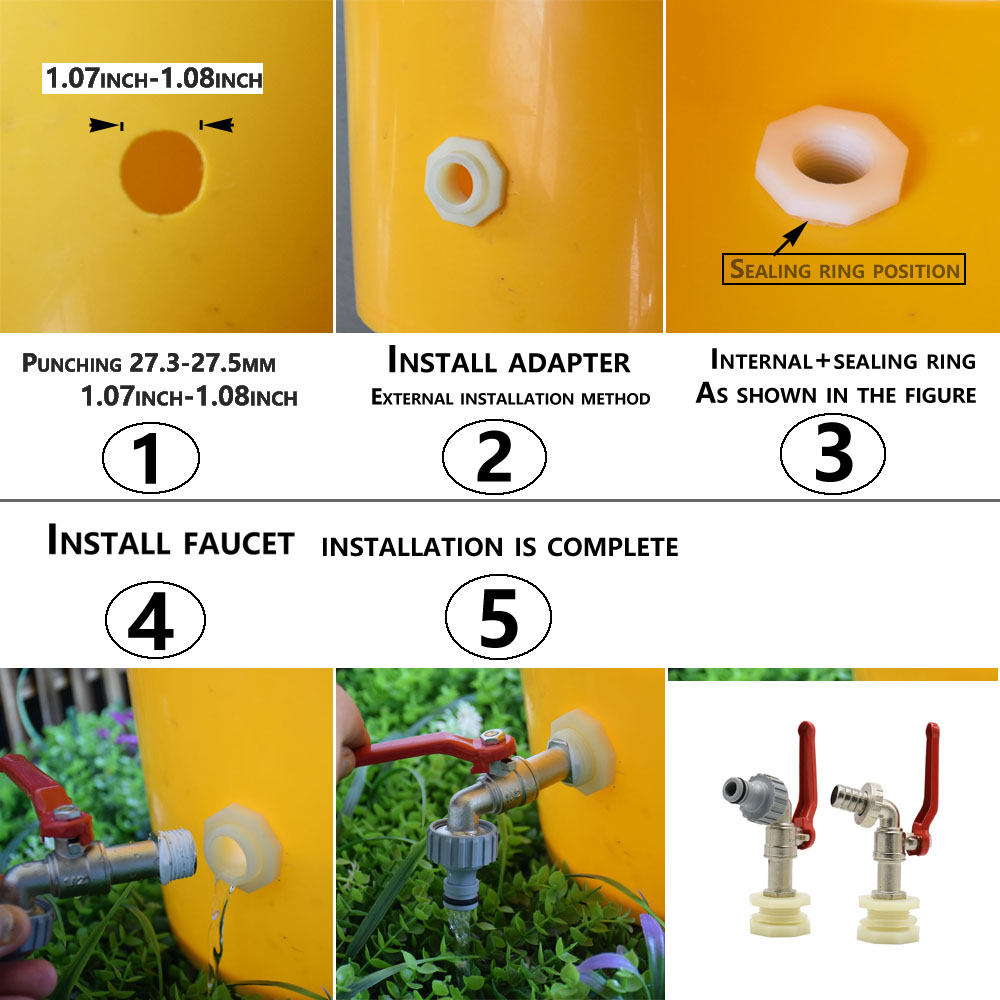 IBC Tank Tap Adapter Nipple S6 - Smart Garden Tap review and price
